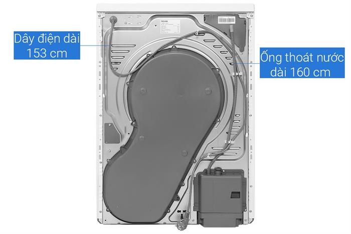 Máy sấy bơm nhiệt Toshiba 8 kg&nbsp;TD-T37BS90HWV(WT)